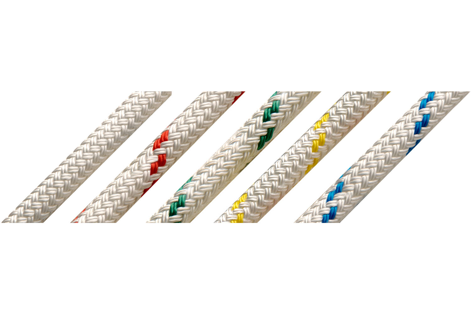 English Braids Polyester lijn Braid on Braid wit/rood - 6mm