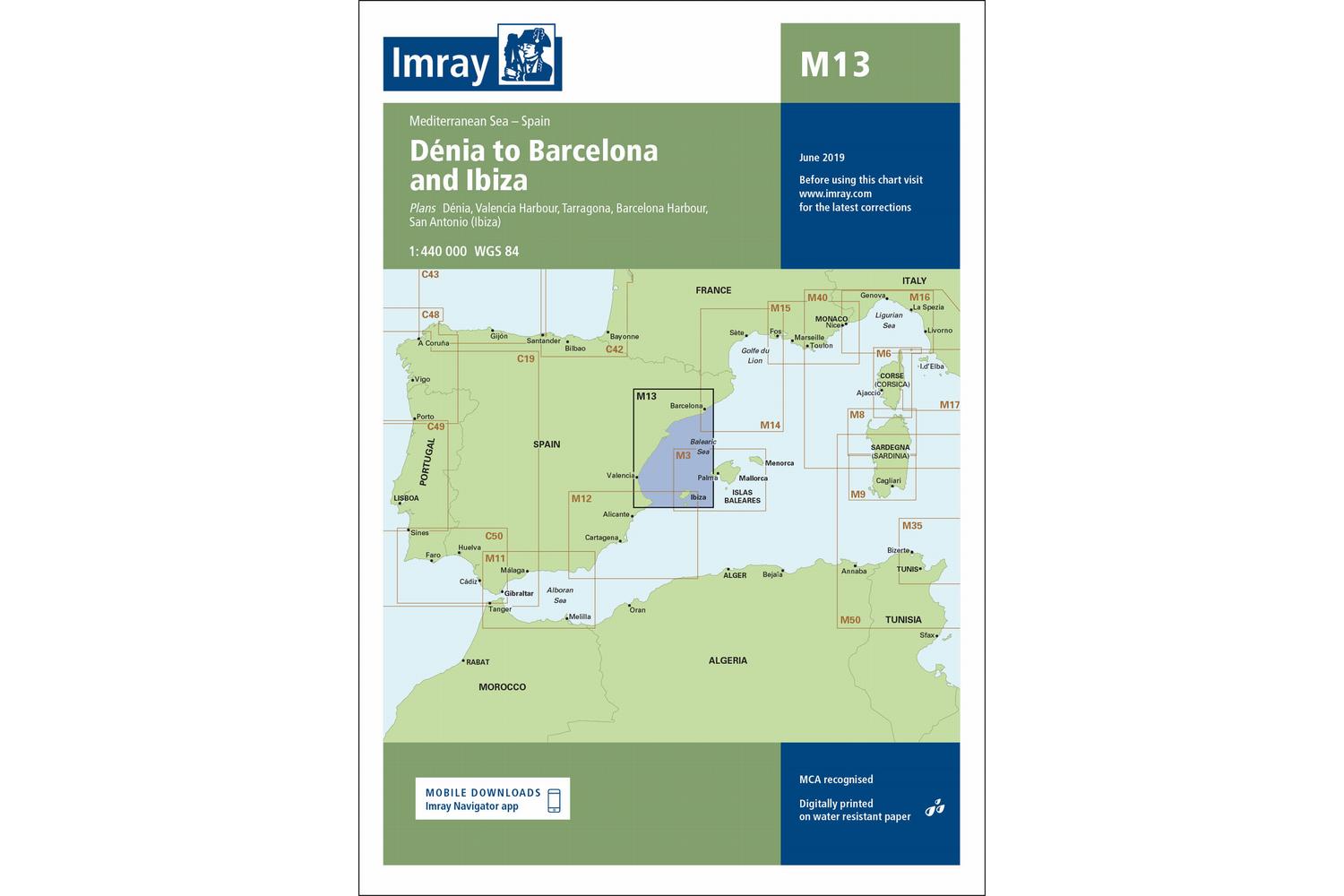 Imray - M13 COSTA DORADA - DENIA TO BARCELONA