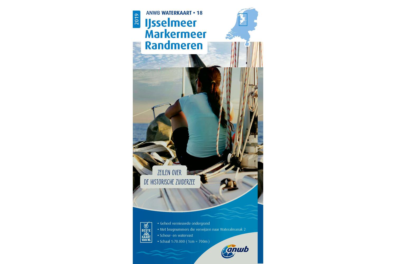 ANWB - Waterkaart 18. IJsselmeer-Markermeer/Randmeren