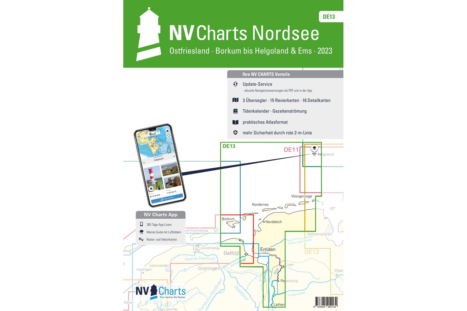 NV - Atlas DE 13 Ostfriesche Inseln - Borkum bis Helgoland & Ems