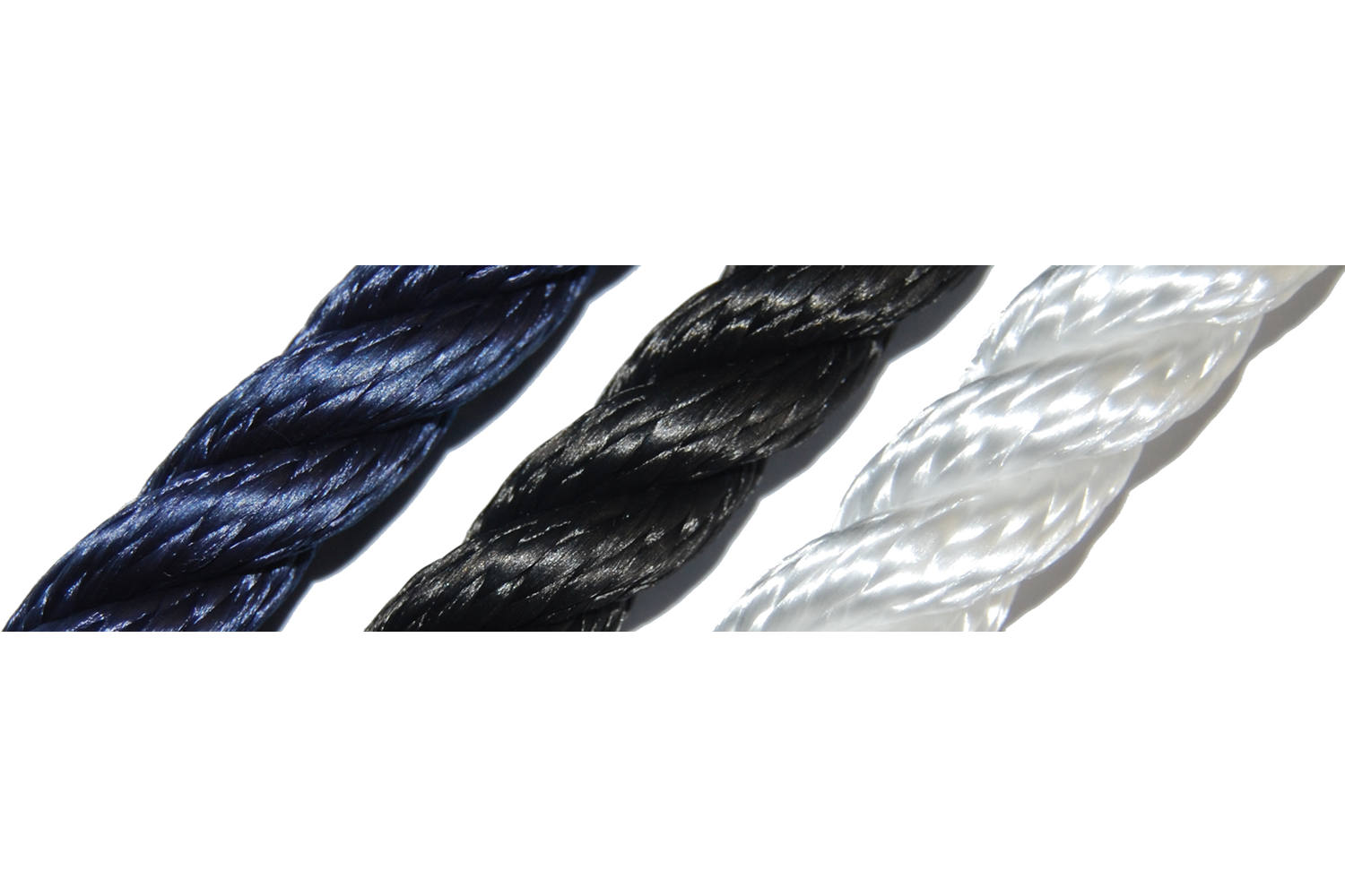 M-Ropes Polyester touw 3-strengs zwart - 12mm