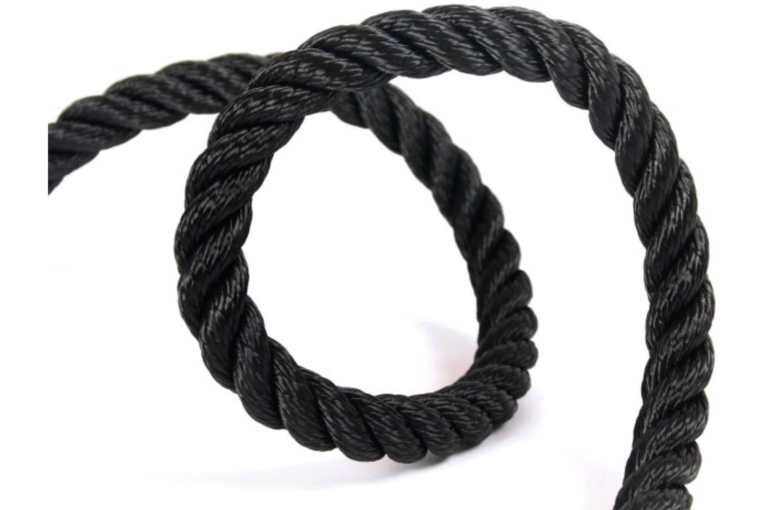 M-Ropes Polyester touw 3-strengs zwart - 16mm