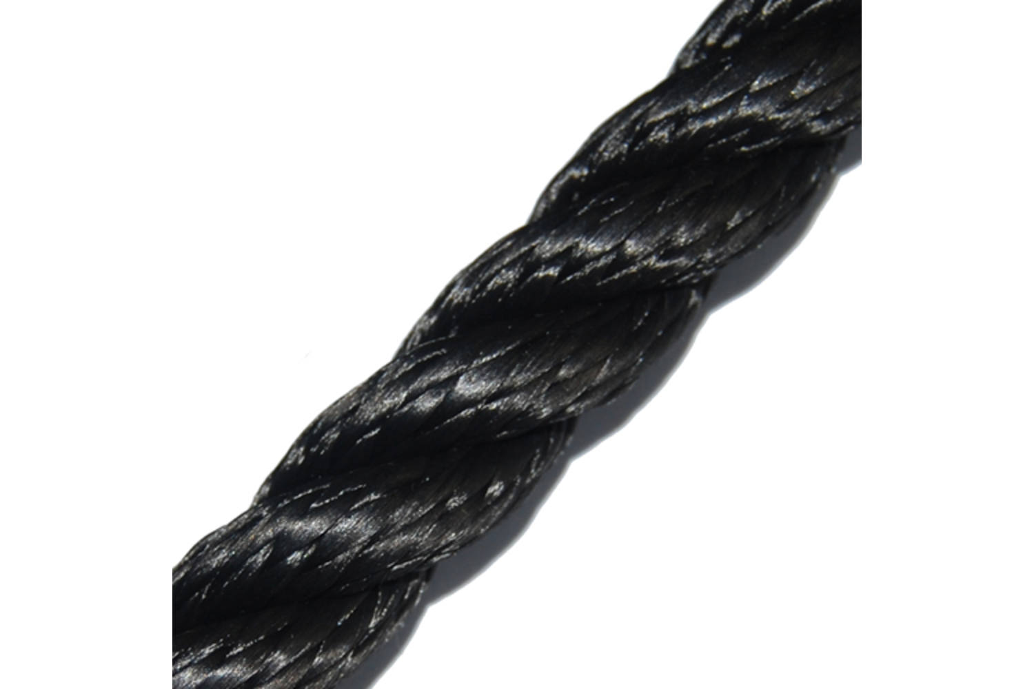 M-Ropes Polyester touw 3-strengs zwart - 8mm