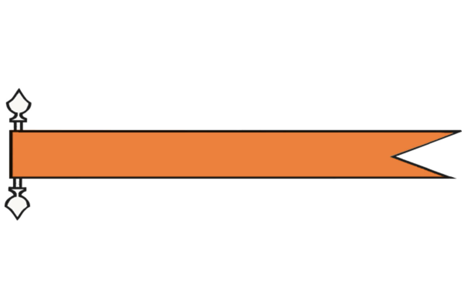 Oranje Wimpel - 400cm