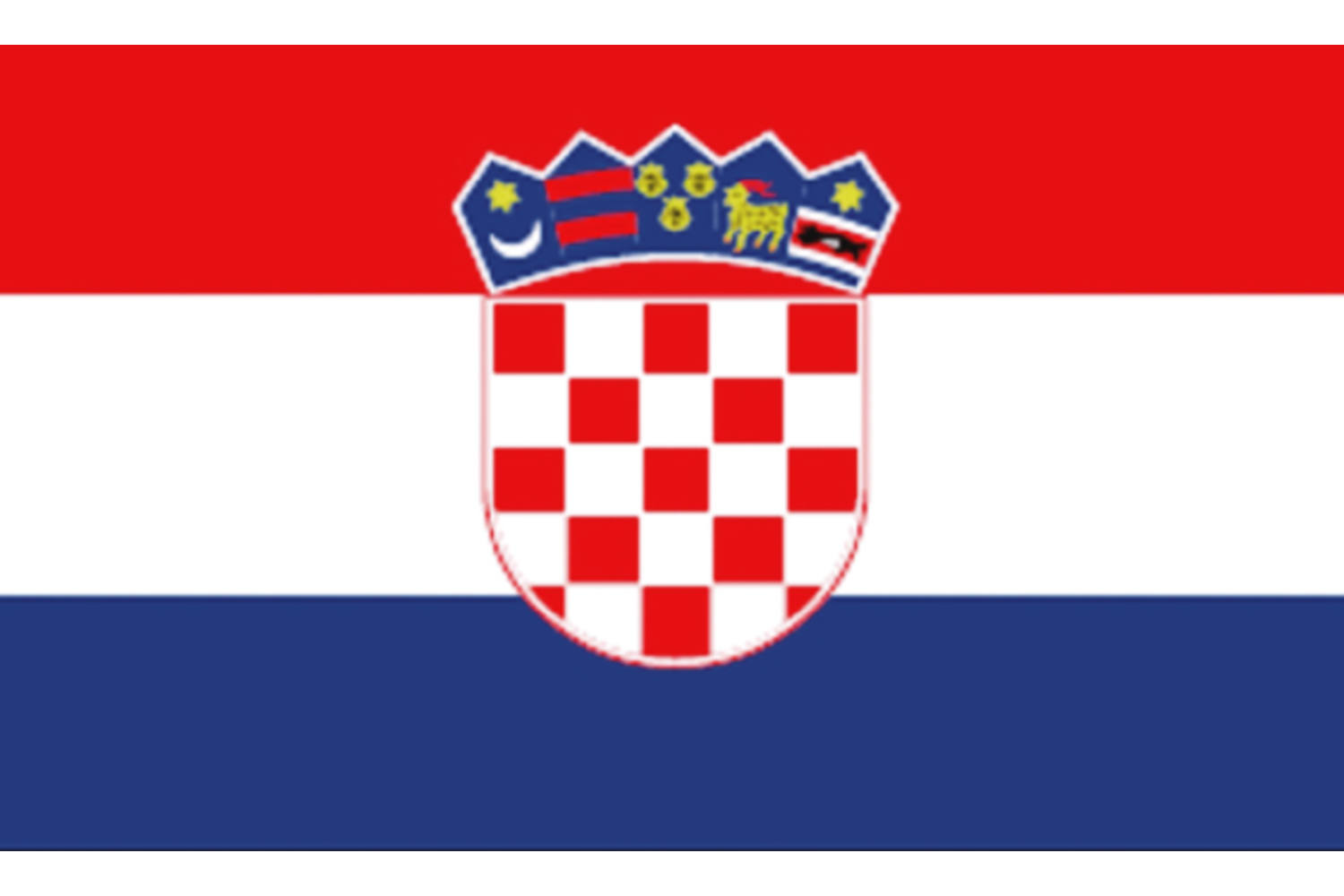Kroatische Vlag - 20x 30cm