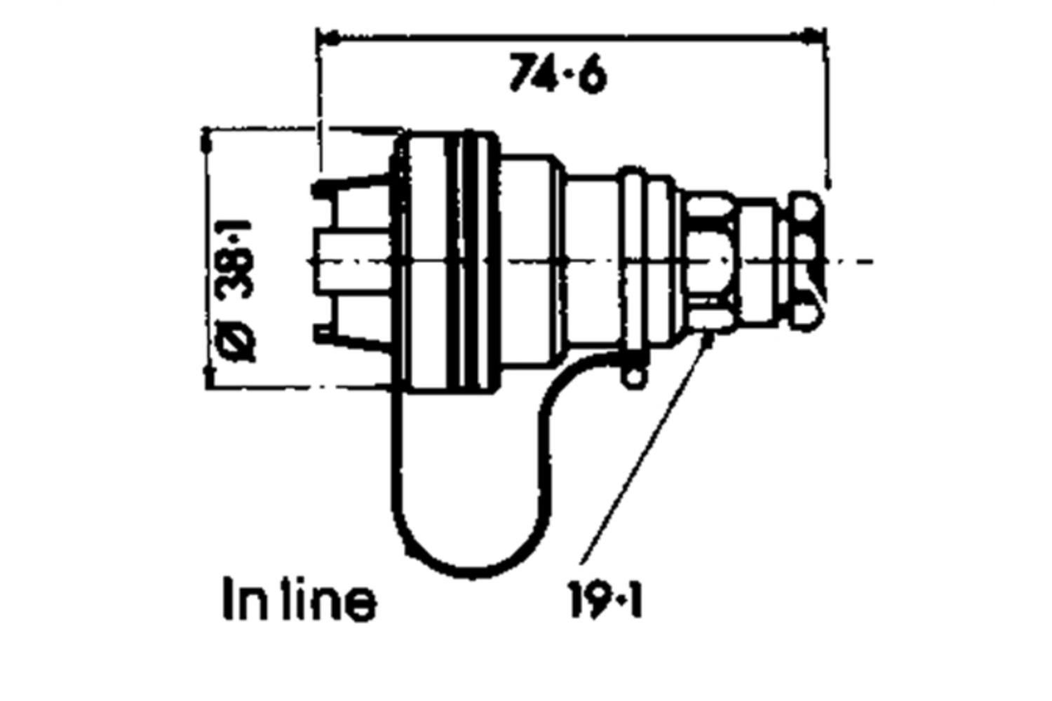 Waterdicht stopcontact - Inline 9-polig