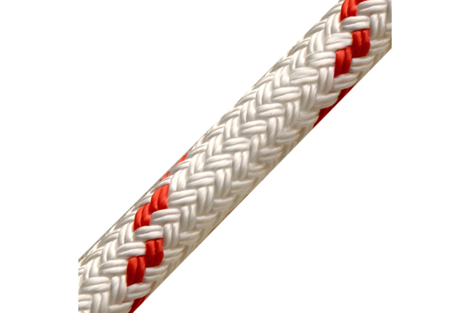 English Braids Polyester lijn Braid on Braid wit/rood - 12mm