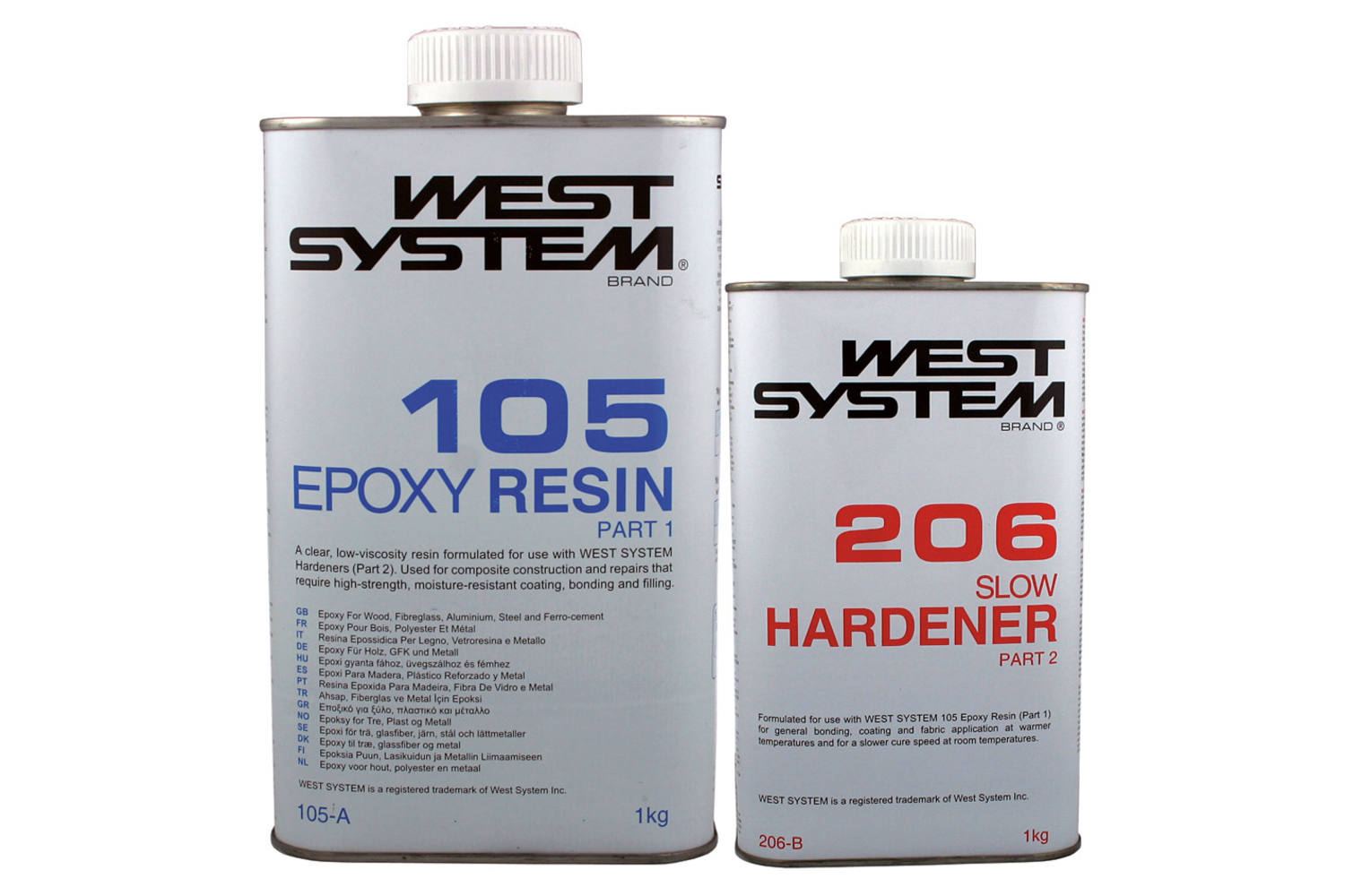 West System 206 A-pack - 1.2 kg (105 hars - 206 verharder)